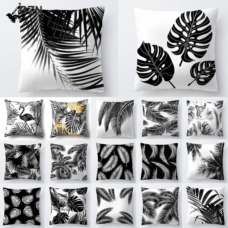 Title 2, Spring Leaf Black Series Pattern Polyester Pill...