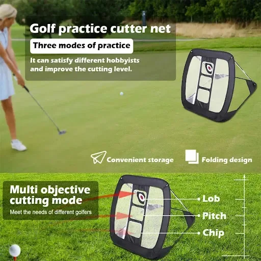 Title 10, Indoor Outdoor Foldable Pop Up Golf Hitting Tra...