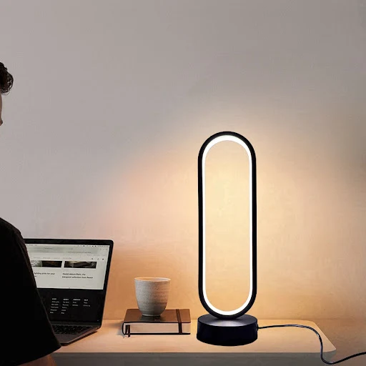 Title 11, Living Room Black and White USB Ring Dimming LE...