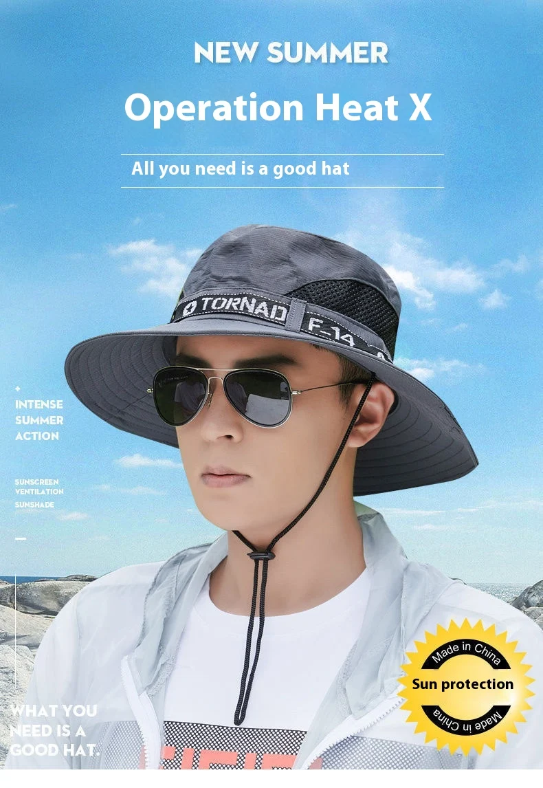 Title 1, Mens Outdoor Deep Top Big Brim Breathable Sun ...
