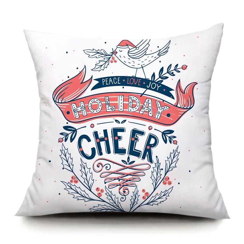 Santa Elk Pillow Cover Lumbar Pillow Car Pattern for festive comfort and style. Add a cozy touch to your home or car wit — photo 34