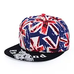 Women's Pozi-British Flag Flat-brim Sun Hat, stylish sun protection and a modern design, perfect for sunny days, festiva — photo 5