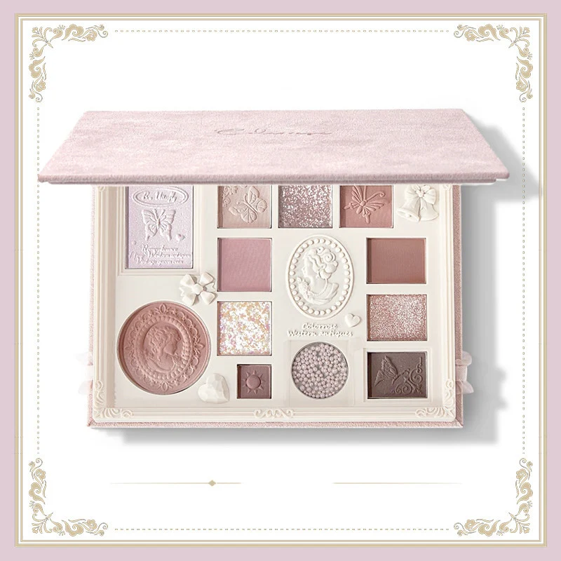 Embossed Eyeshadow Palette Blush Highlighter All-in-one. Achieve a complete and radiant makeup look with this versatile, — photo 5