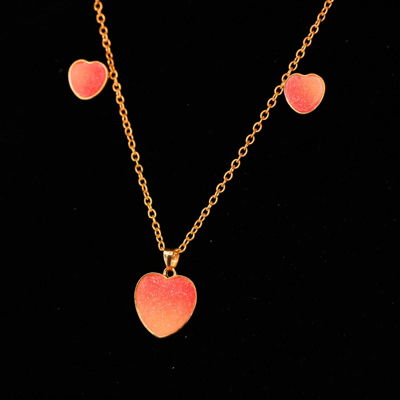 Title 16, Conjunto de brincos e colar feminino fashion, c...