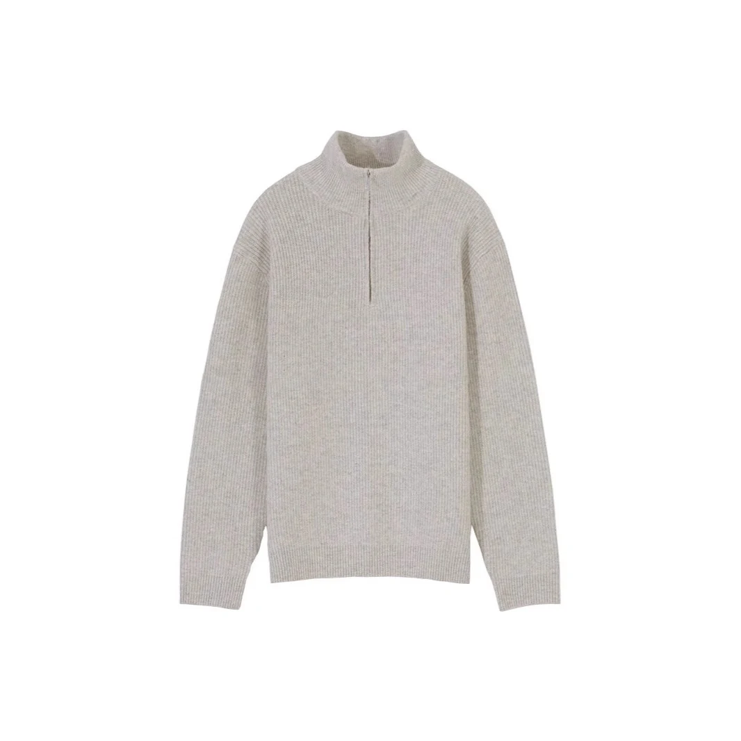 American Style Men's Half-Zip High-Neck Knitwear Stay Warm and Stylish Comfortable and Versatile Perfect for Everyday We — photo 2