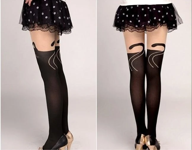 Title 3, Harajuku Fake High Tube Cute Cat Pantyhose