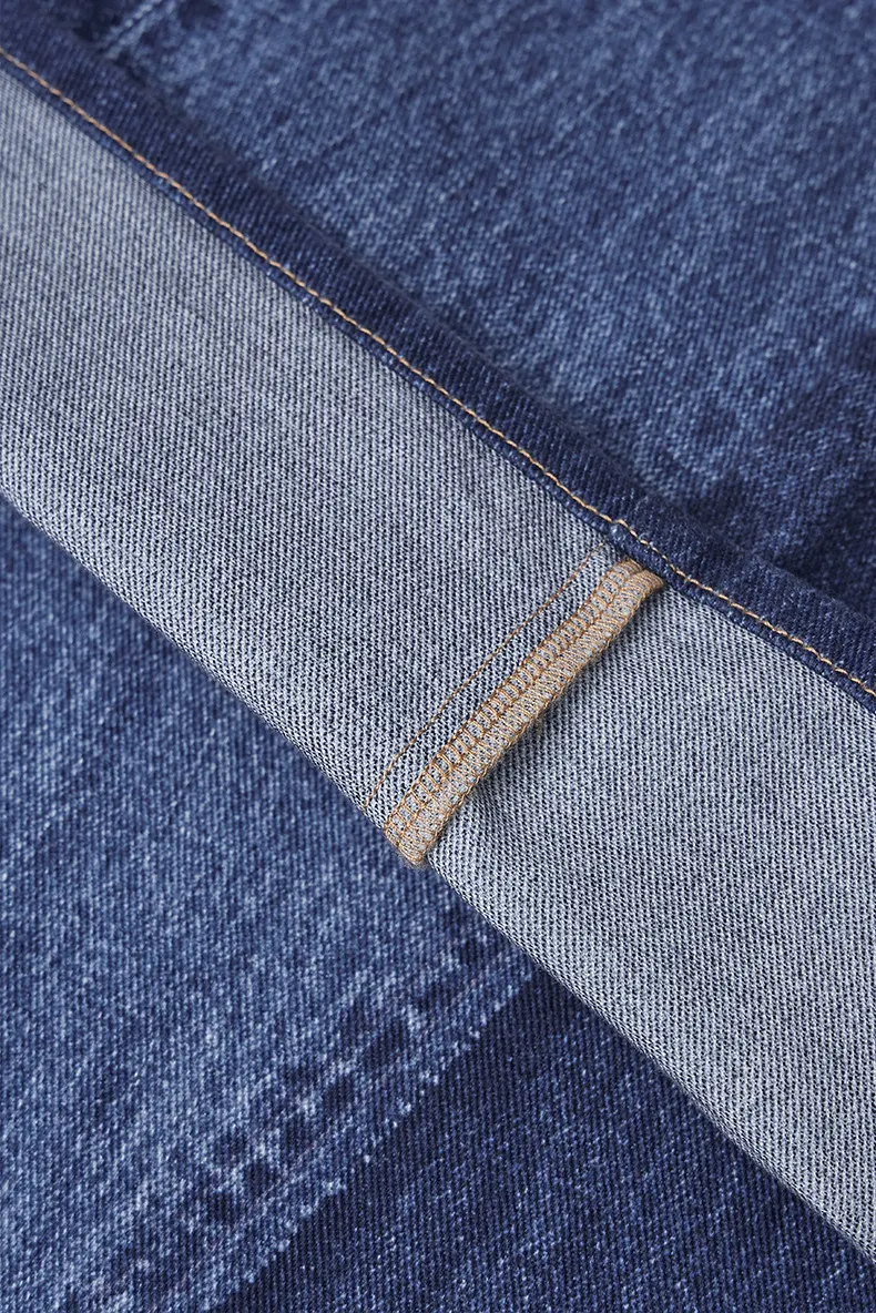 Heren Patchwork Jeans met Digitale Print, uniek design, comfortabele pasvorm, moderne stijl voor een casual en trendy look. — foto 7