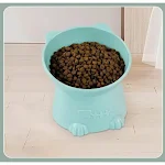 Pet Bowl Water Food Feeding Dish Plate Pet Supplies Cartoon Cat Shape Tilted Anti-overturn Raised Base Protect Pet Suppl — photo 2