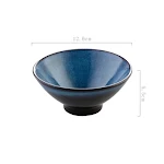 Ceramic Rice Bowl with Cutlery, 5 Inch Bamboo Hat Pozai Small Soup Bowl perfect for serving soups and side dishes. — photo 6