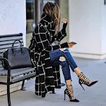 Women's plaid wool coat, warm and stylish. Perfect for winter, offering comfort and timeless style for any occasion and — photo 2