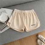 Shorts larges de sport brodés avec lettres pour femmes, décontractés, amples, course à pied, yoga en plein air — photo 3