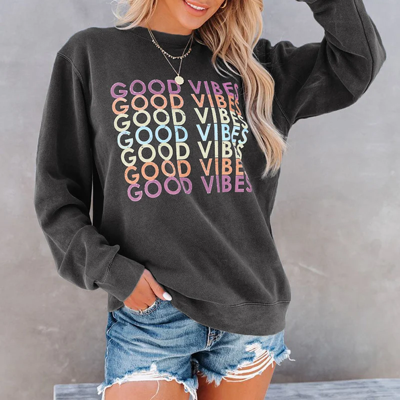 Title 1, New European And American Printed Round Neck Ca...