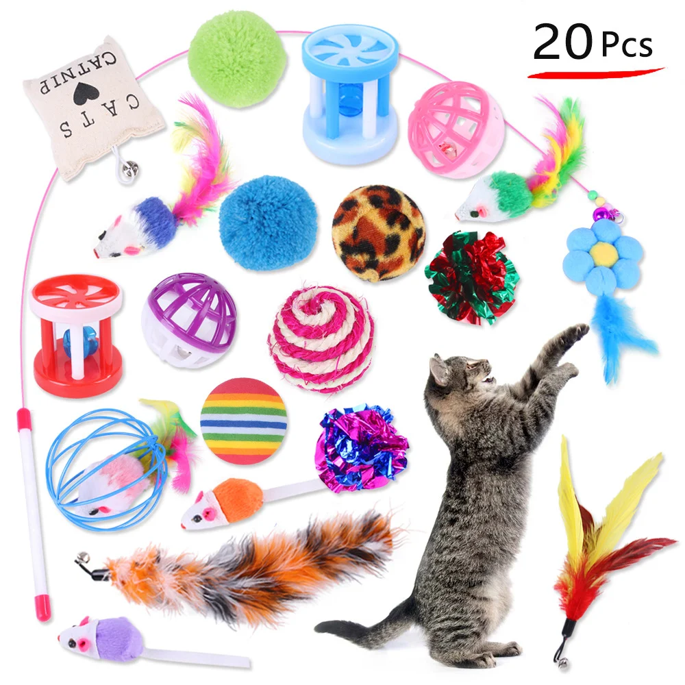 Cat toy variety pack of sticks and mice, offering interactive fun and stimulation, encouraging exercise and playful enga — photo 5