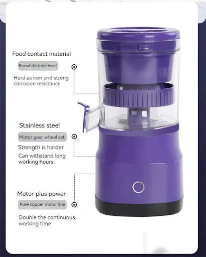 Title 6, Electric Orange Lemon Juicer Squeezer USB Recha...