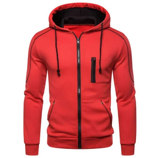 Title 7, Mens casual long sleeve zipper sweater, a vers...