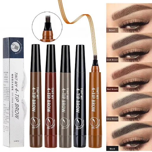 Title 1, Four-Forked Water Eyebrow Pencil with four head...