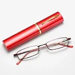 Ultra-small and ultra-light metal reading glasses unisex portable pen holder HD Mini. Convenient, compact, and crystal c — photo 4