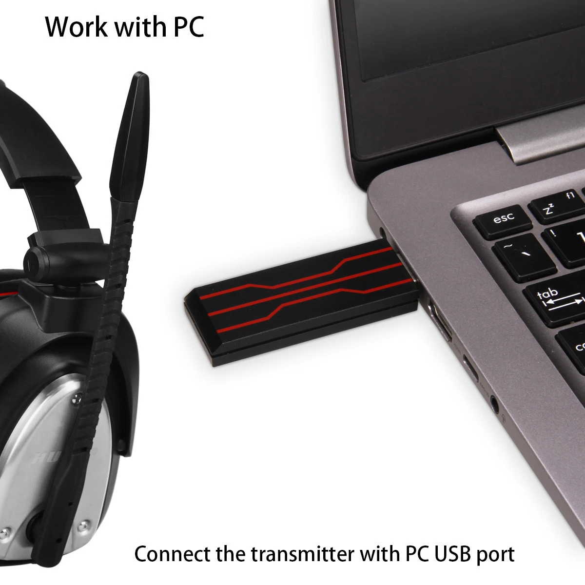 Title 1, HUHD Wireless Gaming Headset Immerse yourself i...