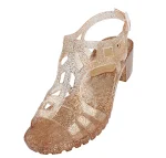 Crystal Sparkling High Heel Women's Plastic Sandals. Shine with every step. Comfortable, stylish footwear for special oc — photo 3