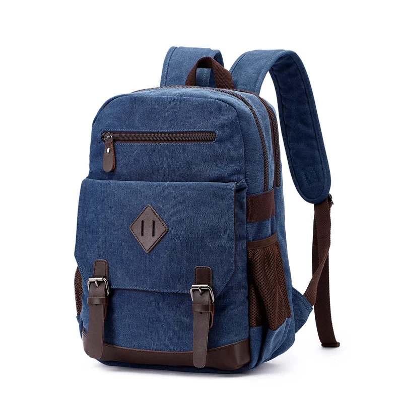 Title 4, Mochila de lona retro casual para computador co...