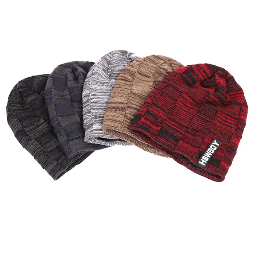 Title 5, Herfst en winter gebreide muts voor heren met e...