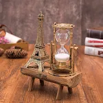 Enfeite de ampulheta retrô Torre de Ferro, um presente criativo e charmoso para decoração de casa ou escritório, estilo vintage. — foto 5