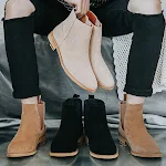 Britse korte laarzen van frosted suède voor heren, stijlvolle en comfortabele schoenen, ideaal voor een casual en toch verfijnde look, tijdloze stijl. — foto 1