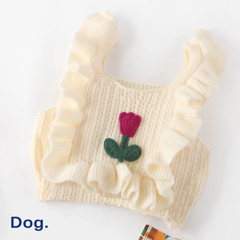 Dog Clothes Short Knitted Sweater Pet Warm and comfortable dog sweater for puppies and small dogs. Stylish and protectiv — photo 1