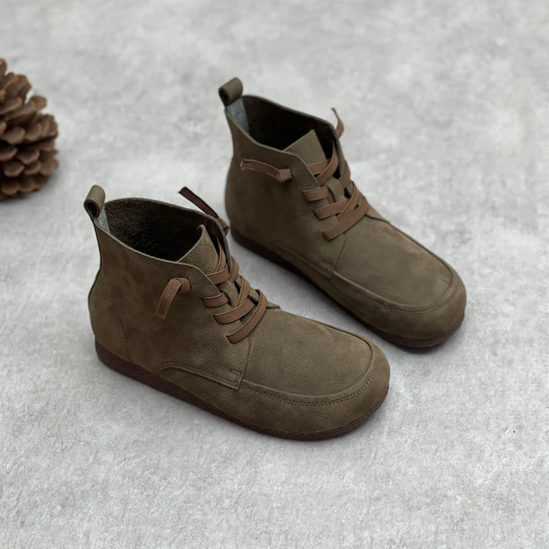 Title 5, Handmade Soft Sole and Soft Face Womens Ankle ...