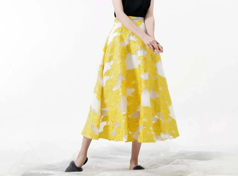 Title 7, Three-dimensional embroidered skirt for a uniqu...