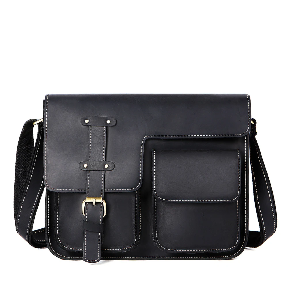 Bolsa Mensageiro Masculina Horizontal de Ombro em Couro Elegância e Praticidade para Homens Perfeita para o Dia a Dia — foto 2