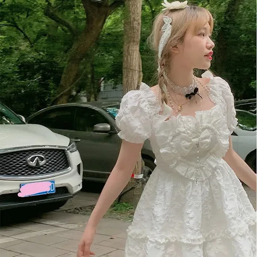 Title 4, Vestido Princesa Lolita Dulce con Cuello Cuadra...