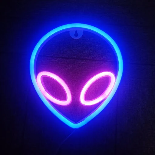 Title 3, LED Wall Hanging Neon Modeling Lights. Brighten...