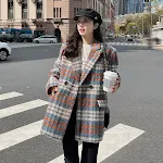 Red grid cotton thickening