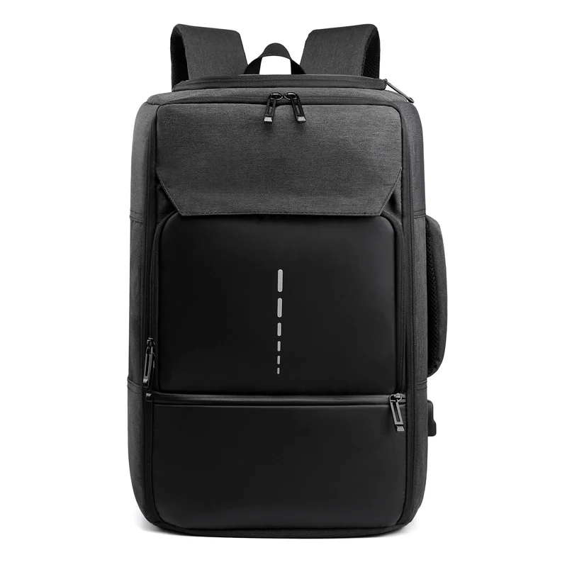 Mochila de viagem expansível de grande capacidade nova USB Leve tudo o que precisa e ainda mais, com carregamento USB para praticidade. — foto 1