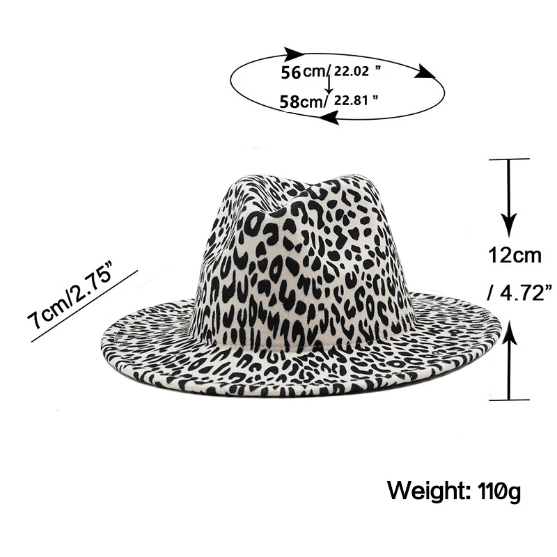 Chapéu de lã com estampa de leopardo branco leitoso, unissex, fashion e versátil. Combine com tudo e adicione um toque estiloso e quentinho ao seu visual. — foto 9