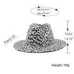 Chapéu de lã com estampa de leopardo branco leitoso, unissex, fashion e versátil. Combine com tudo e adicione um toque estiloso e quentinho ao seu visual. — foto 9