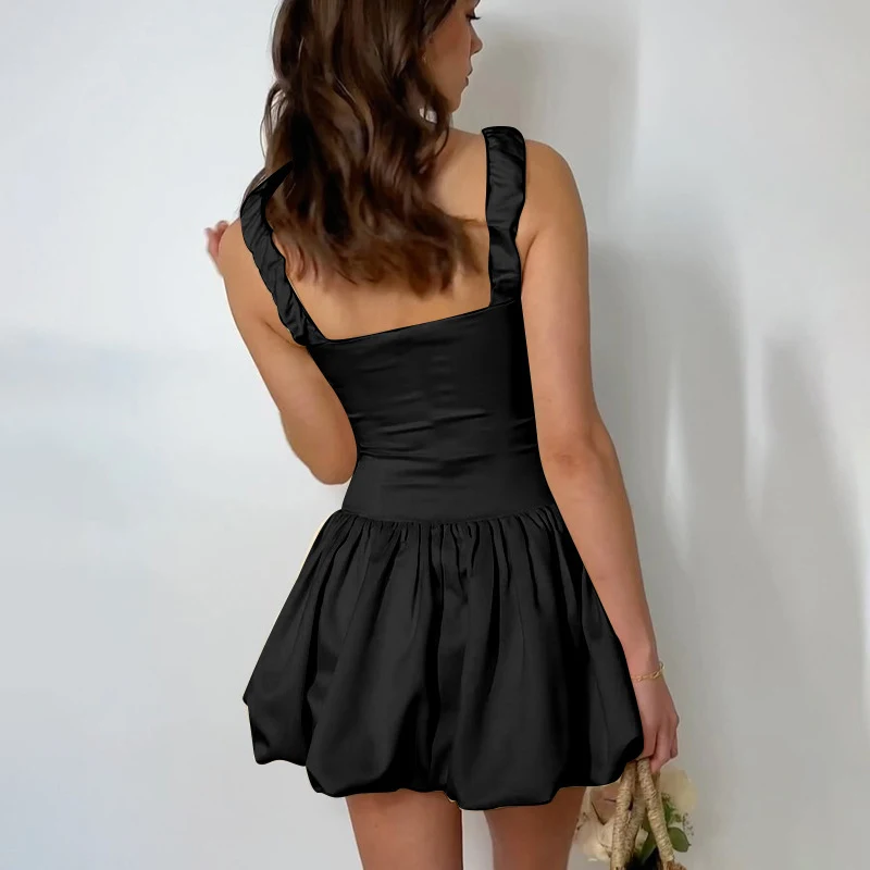 Title 10, Womens Casual French Fashion Pleated Dress