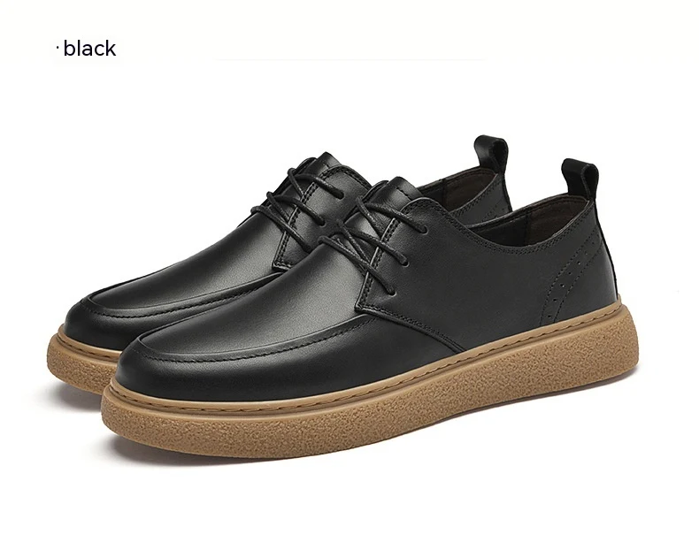 Scarpe Bianche in Pelle di Vacca da Uomo, Pompe Casual con Suola in Cuoio, Punta Tonda e Taglio Basso, Comfort e Stile Quotidiano. — foto 22