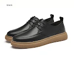 Scarpe Bianche in Pelle di Vacca da Uomo, Pompe Casual con Suola in Cuoio, Punta Tonda e Taglio Basso, Comfort e Stile Quotidiano. — foto 22