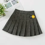 Nova Saia Plissada Xadrez Infantil Estilo Ocidental Outono Inverno, Linda e Confortável, Ideal para Meninas Modernas e Cheias de Estilo — foto 5
