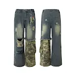 Heavy Industry heren jeansbroek met wassing en gaten, stevig en comfortabel, ideaal voor werk en vrije tijd. Duurzame denim broek. — foto 5
