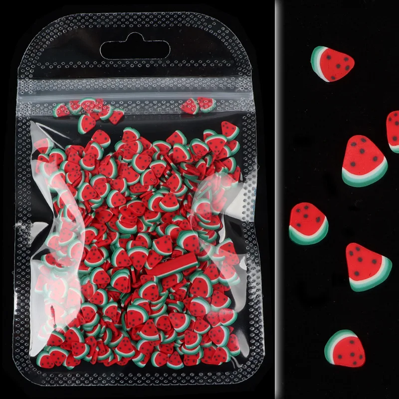 Soft Clay 10g Bag of Fruit Summer Nail Jewelry Thin Patch Phototherapy Easy Application Nail Art Decoration — photo 9