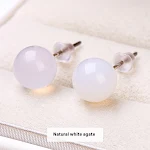 Brincos de pressão de ágata vermelha natural, minoritários e temperamentais, no atacado, eleve seu estilo único e marcante. — foto 23