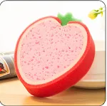 Esponja de limpeza grossa com formato de fruta Limpa e esfrega eficientemente cozinha e banheiro, suave nas superfícies, durável e absorvente. — foto 2