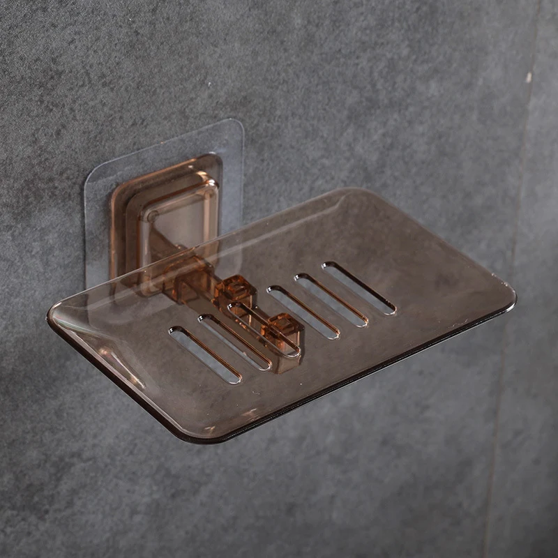 Porta sapone in cristallo da parete senza fori Dispenser sapone a ventosa per bagno Facile installazione senza danneggiare i muri — foto 3