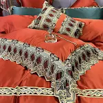 Conjunto de Quatro Peças de Brocado Sedoso de Alta Precisão. Desfrute do luxo e da suavidade para noites de sono incríveis. — foto 30