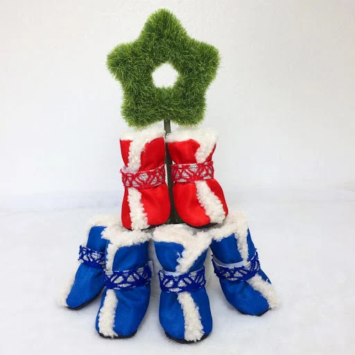 4Pcs/set Pet Shoes Waterproof Thick Warm Comfort Shoes Non-slip Snow Boots Chihuahua Yorkie Puppy Paw Care Winter Pet Su — photo 4