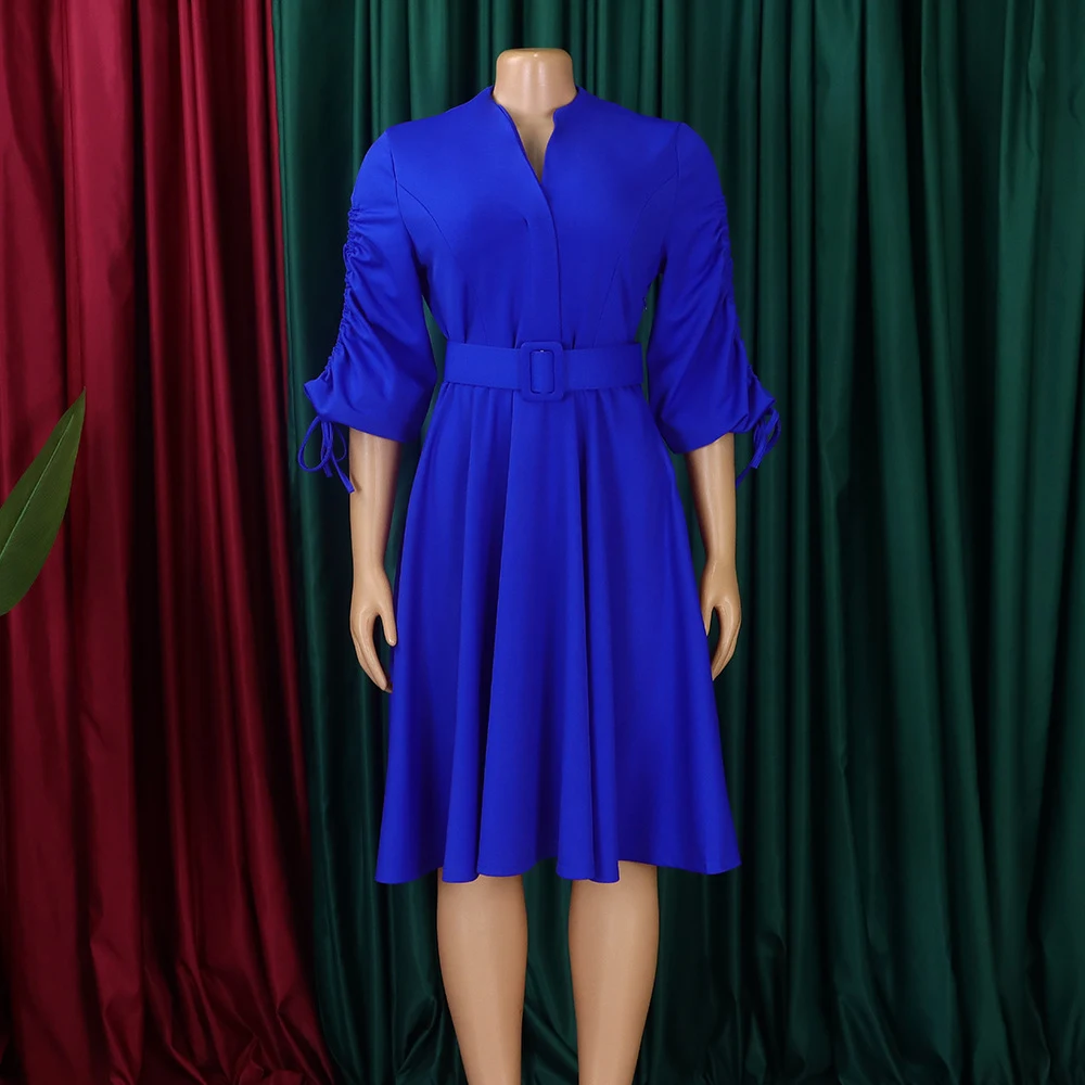 Title 2, Temperament Plus Size Pleated Dress Elegant and...