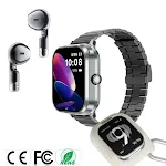 Silver Steel Watchband Suit